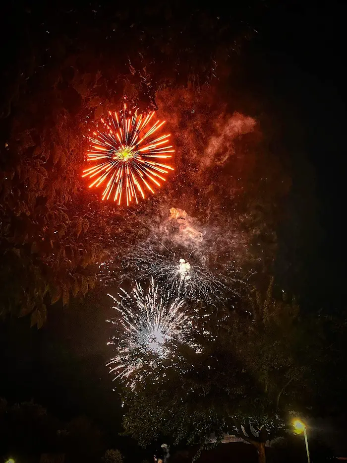 Fuegos artificiales en las Fiestas de Septiembre de Los Navalmorales, Castilla-La Mancha