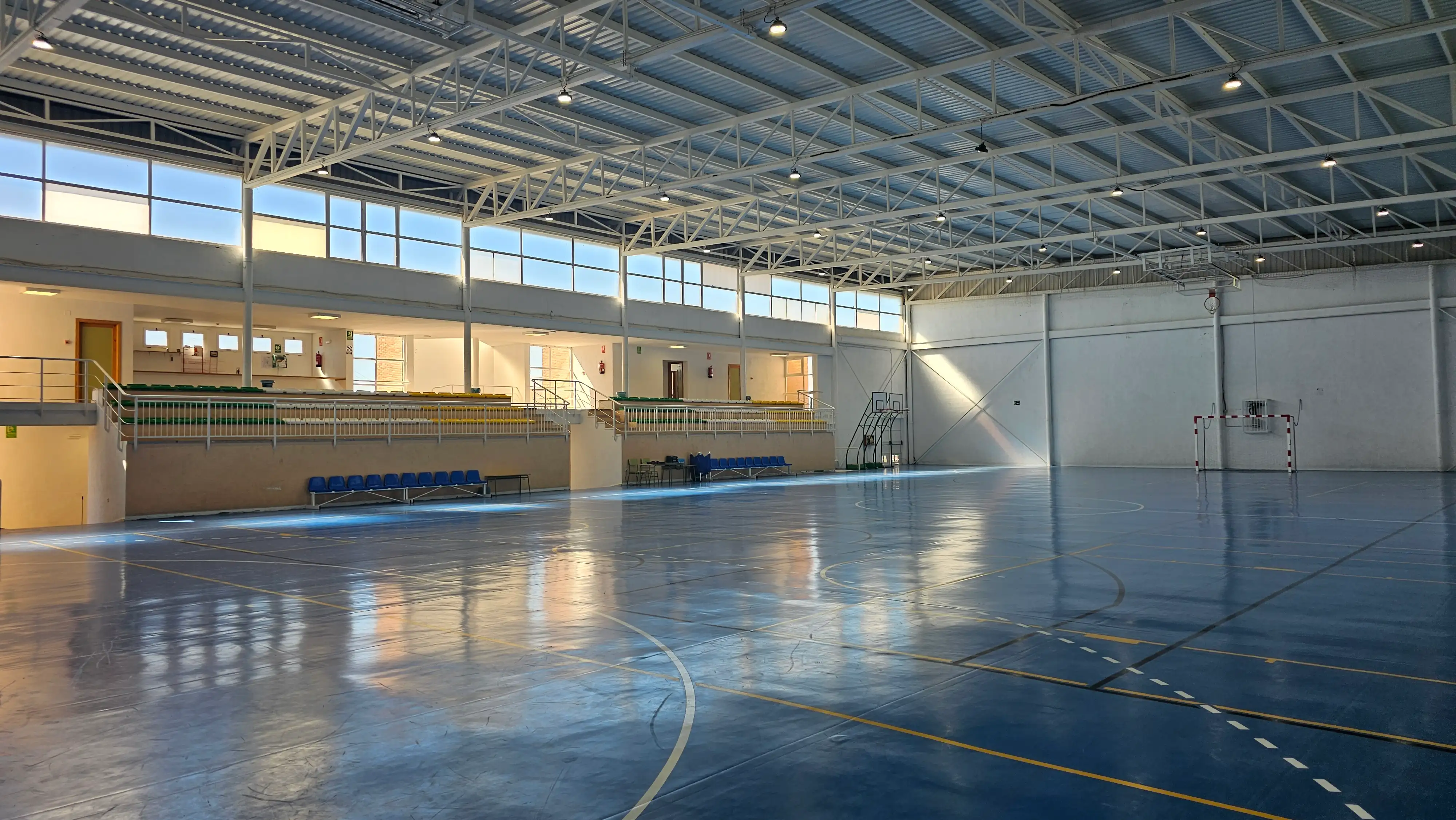 Vista general de la pista central del pabellón