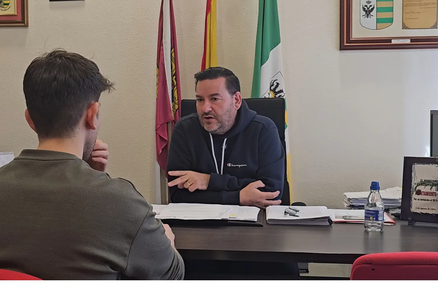 Antonio Talavera Martín durante la entrevista para Somos Voz